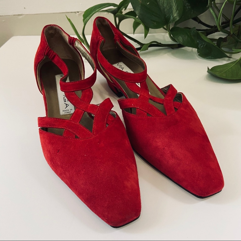 Via Spiga • Red Suede Heels
